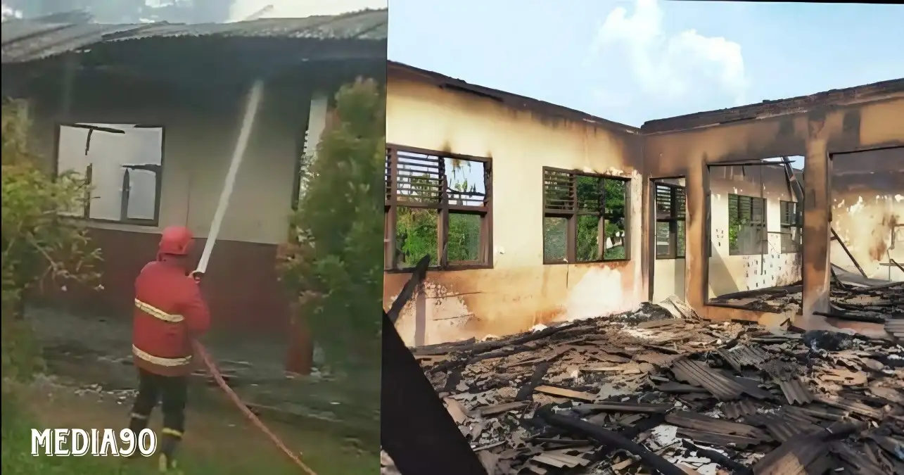 Korsleting Listrik, Gedung SDN 2 Mulyosari Tanjung Sari Lampung Selatan Ludes Terbakar