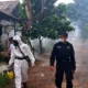 Respon Warga, Brimob Polda Lampung Fogging DBD Perumahan Glora Persada Rajabasa Bandar Lampung