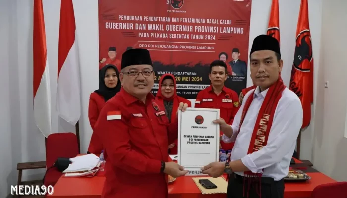 Riswan Mura dan Abu Hasan Meriahkan Pendaftaran Penjaringan Calon Gubernur Lampung di PDIP