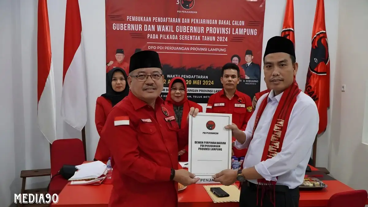 Riswan Mura dan Abu Hasan Ramaikan Pendaftaran Penjaringan Bakal Calon Gubernur Lampung di PDIP