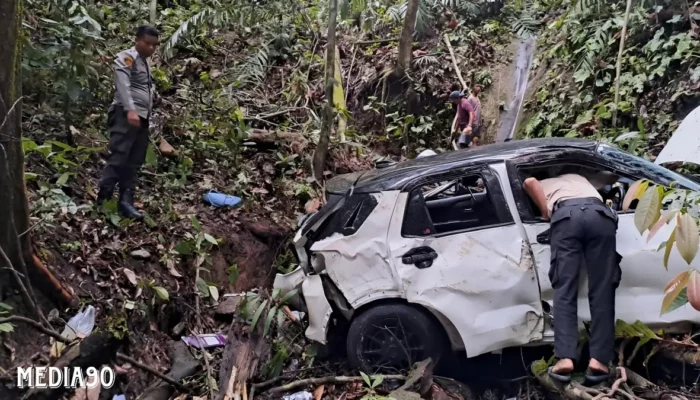 Kecelakaan Maut: Minibus Terjun ke Jurang Tebing Batu Manula Pesisir Barat, Satu Balita Tewas Akibat Sopir Ngantuk