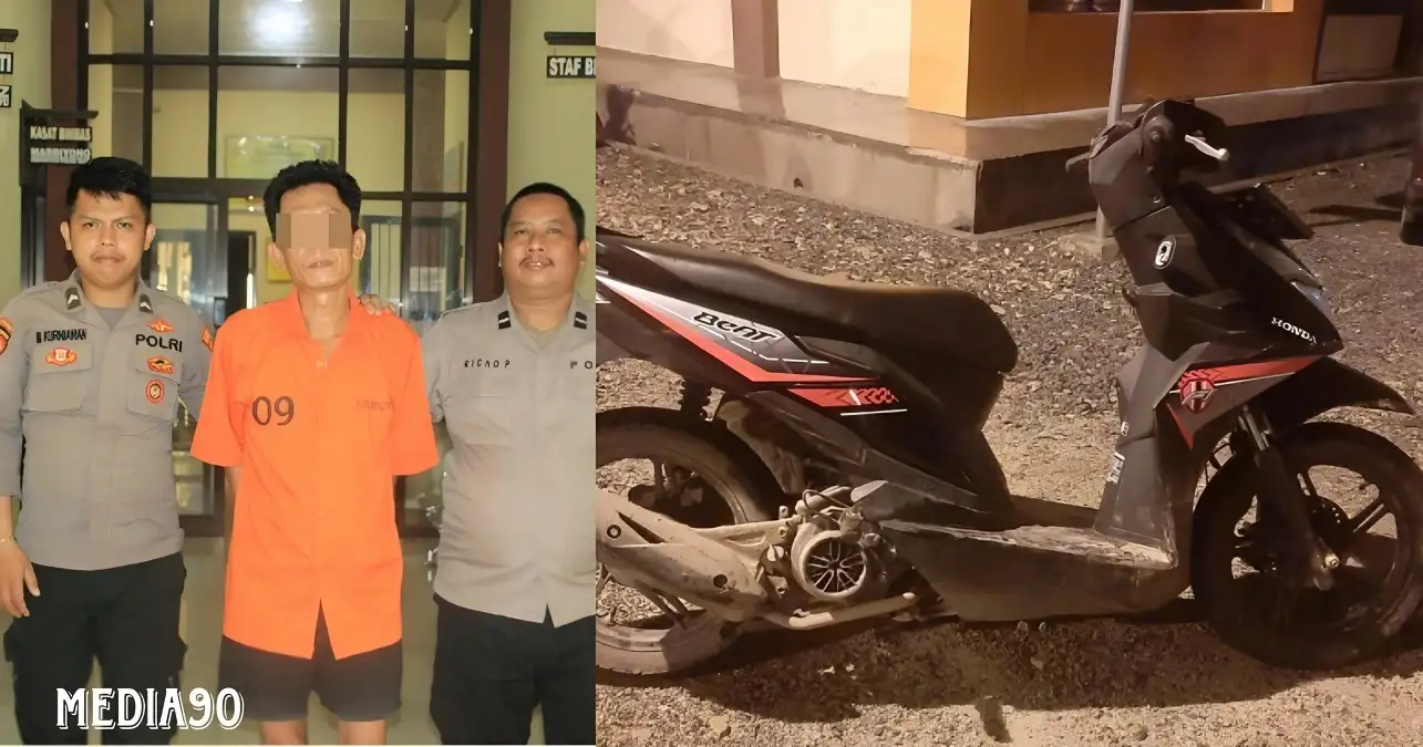 Curi Motor di Parkiran Hotel Marisa, Polres Pringsewu Ringkus Pria Asal Way Pengubuan Lampung Tengah ini