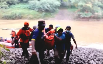 Hanyut di Sungai Way Sekampung Lampung Timur, Tim SAR Temukan Pelajar SMP Asal Trimulyo Meninggal