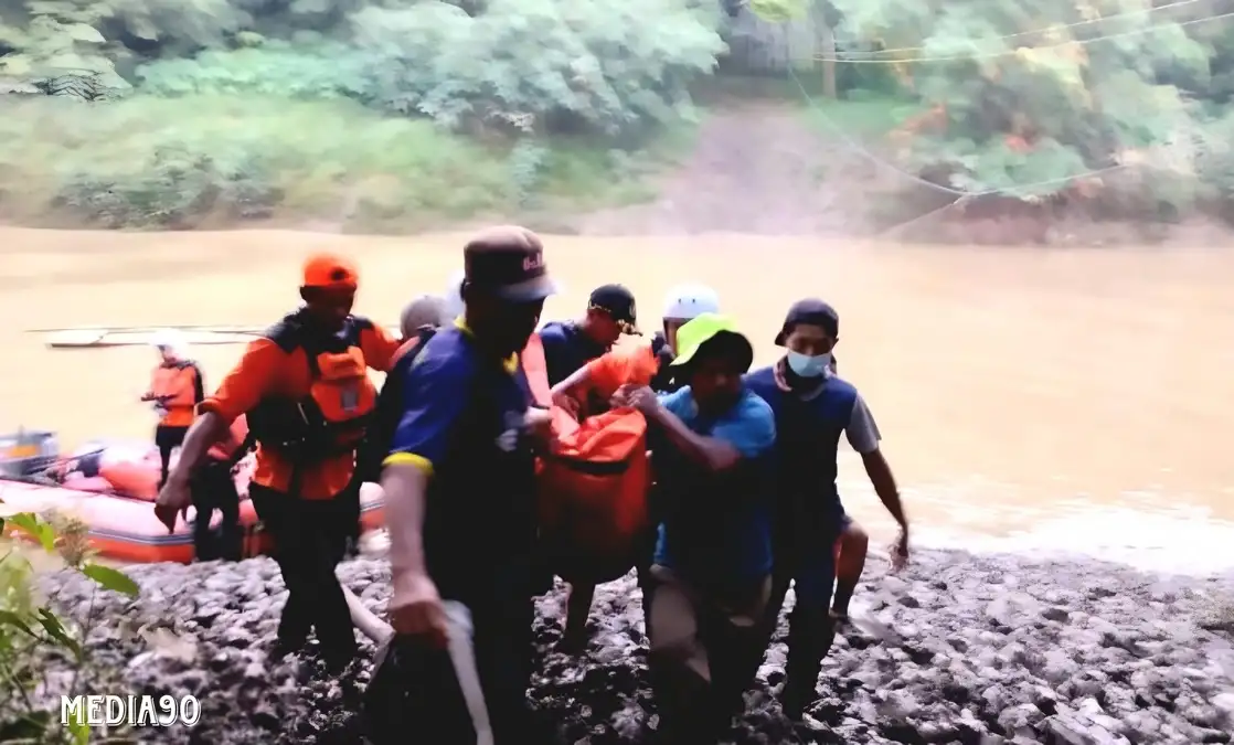 Hanyut di Sungai Way Sekampung Lampung Timur, Tim SAR Temukan Pelajar SMP Asal Trimulyo Meninggal