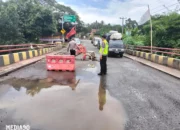 Jembatan Way Sabuk di Jalinsum Lampung Utara Renovasi Enam Bulan, Kendaraan Berat Dilarang Lewat
