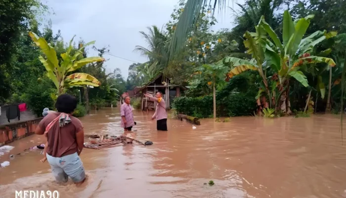 Tragedi Banjir: Kiriman dari Tanggamus, Puluhan Rumah Ambarawa Pringsewu Terendam, Satu Bedeng Hanyut