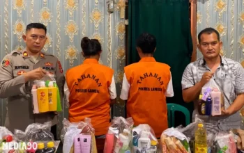 Ngutil di Enam Indomaret dan Alfamart Lampung Selatan, Dua Emak-Emak Asal Panjang Bandar Lampung ini Diringkus