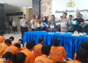 Operasi Sikat 2024: Polresta Bandar Lampung Berhasil Tangkap 50 Penjahat, Rebut Pencuri Motor Terbanyak!
