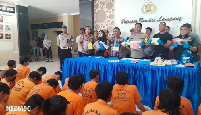 Operasi Sikat 2024: Polresta Bandar Lampung Berhasil Tangkap 50 Penjahat, Rebut Pencuri Motor Terbanyak!