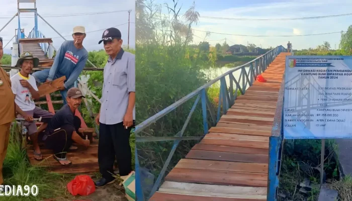 Transformasi Akses: Kampung Bumi Dipasena Agung Tingkatkan Mobilitas dengan Renovasi 12 Jembatan Kayu di Areal Tambak
