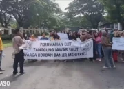 Ratusan Warga Demo di Perumahan Citra Garden Bandar Lampung, Minta Segera Perbaiki Tanggul Jebol
