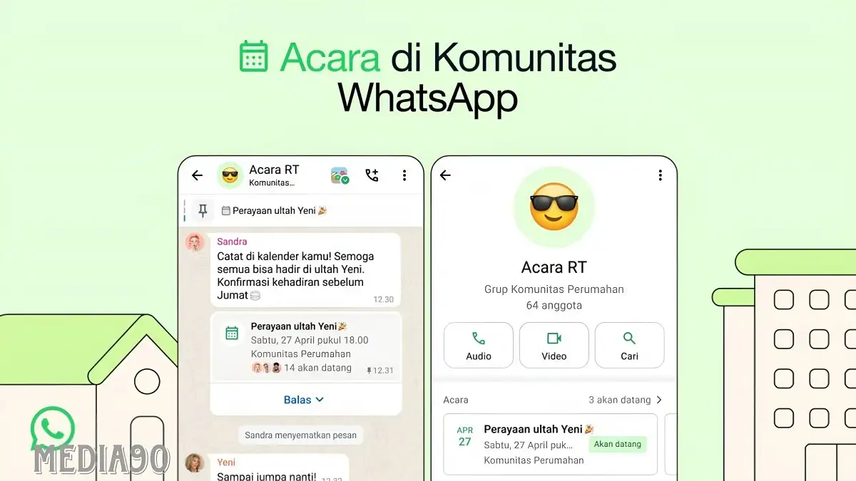 WhatsApp luncurkan fitur baru pengorganisasian dan penjadwalan acara untuk komunitas, ini fungsinya