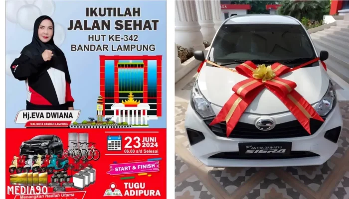HUT ke-342 Kota Bandar Lampung: Jalan Sehat dengan Hadiah Mobil Menggiurkan