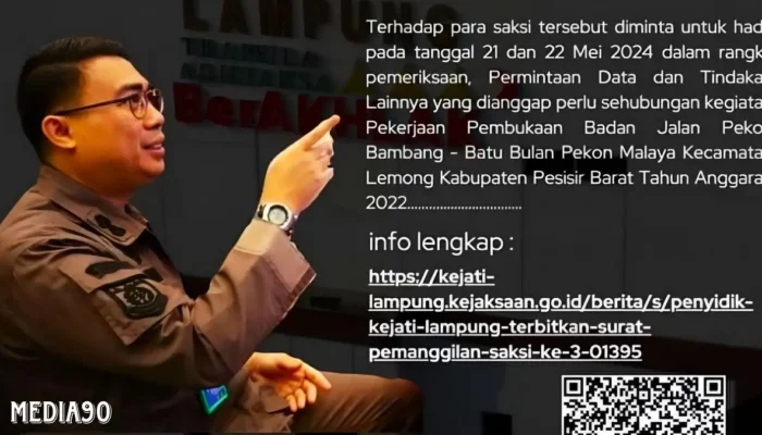 Tersangka Utama Korupsi Jalan di Lemong Hampir Rp1 Miliar: Kepala BPKAD Pesisir Barat Diperiksa oleh Kejati Lampung