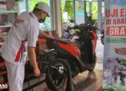 Astra Motor Natar Layani Pengecekan Uji Emisi Gratis ke Motor Honda Konsumen