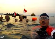 Peringati HUT ke-79 RI, Komunitas ini Gelar Berenang Merdeka Sejauh 8.000 Meter di Teluk Lampung, Target Masuk MURI