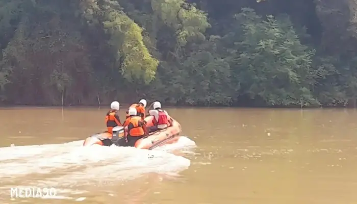 Proses Pencarian Pria Tenggelam di Way Sekampung Lampung Timur Masih Berlanjut