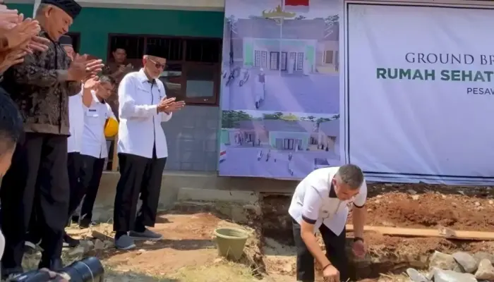 Peletakan Batu Pertama Pembangunan RSB oleh Bupati Dendi bersama Baznas RI dan Baznas Pesawaran