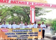 Memperingati Jumbara PMR Nasional, Bupati Lampung Selatan dan Wong Coco Resmikan Gapura Permanen di Kampung Jumbara, Kalianda