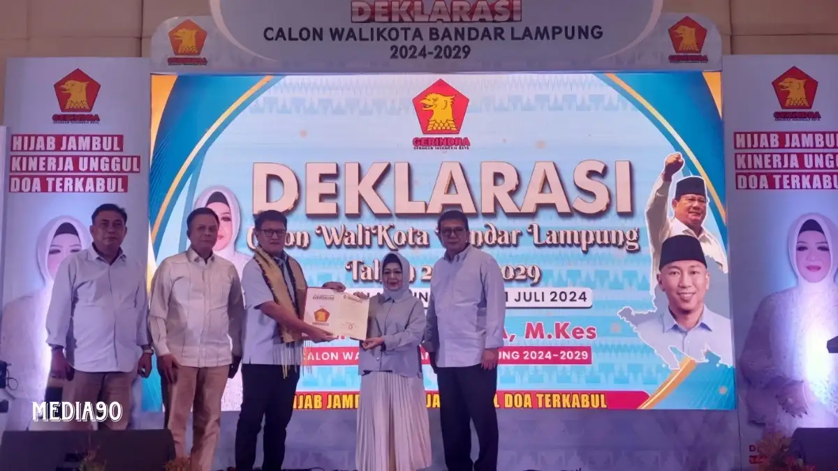 Partai Gerindra Deklarasikan Dukung ke Reihana Jadi Calon Wali Kota Bandar Lampung di Pilkada 2024