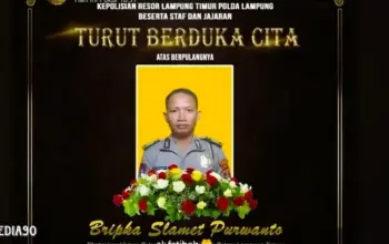 Polisi ini Meninggal Usai Motornya Tabrakan dengan Truk di Batanghari Nuban Lampung Timur, Sopir Asal Metro Ditahan