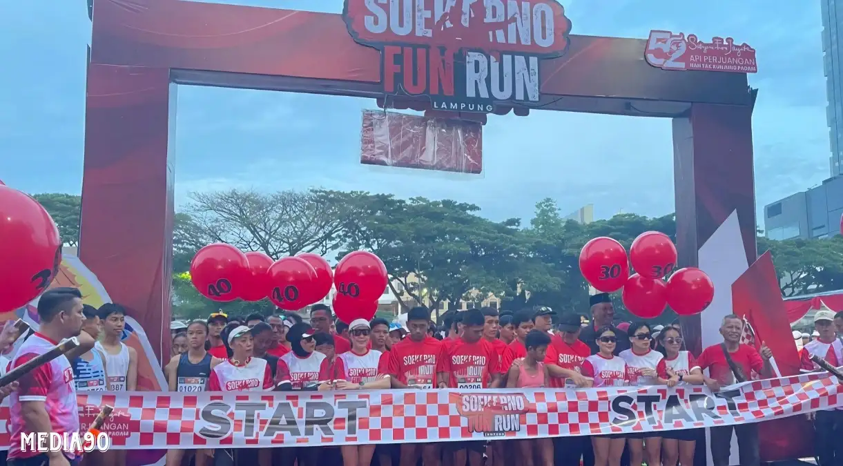 Sukses Helat Soekarno Fun Run 5K, PDIP Lampung Donasikan Uang Pendaftaran Peserta ke Korban Banjir