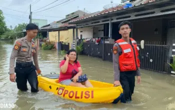 Banjir di Bandar Lampung, Polda Lampung Patroli Perketat Keamanan Rumah Para Korban