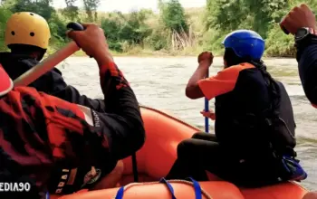 Berbagai Upaya dan Metode Dipakai, Bocah Hanyut di Sungai Umpu Banjit Way Kanan Belum Ditermukan