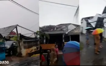 Hujan Deras dan Angin Kencang Terjang Bandar Lampung, Tumbangkan Sejumlah Pohon Hingga Rusak Rumah Warga