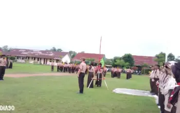 Latihan Rutin Pramuka, SMPN 2 Rawajitu Timur Tanamkan Nilai Patriotisme, Kesopanan, dan Kepemimpinan ke Siswa