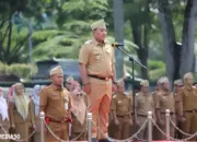 Perdana Pimpin Apel, Wakil Bupati Lampung Selatan M. Syaiful Minta ASN dan THLS Tingkatkan Kinerja Pelayanan