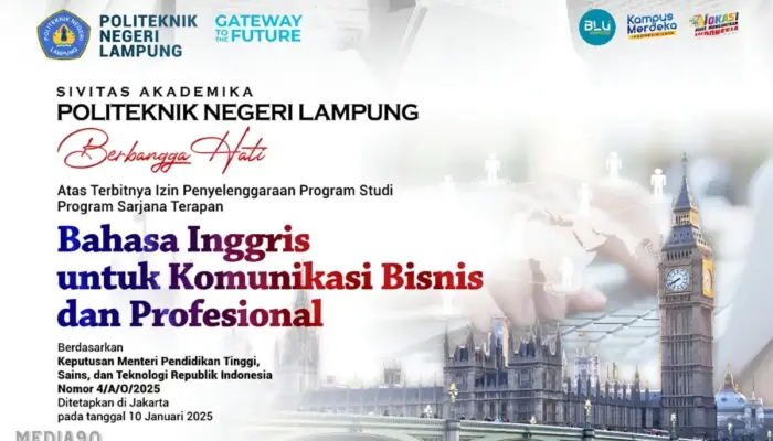 Polinela Luncurkan Program Studi Bahasa Inggris Baru untuk Bisnis dan Komunikasi Profesional