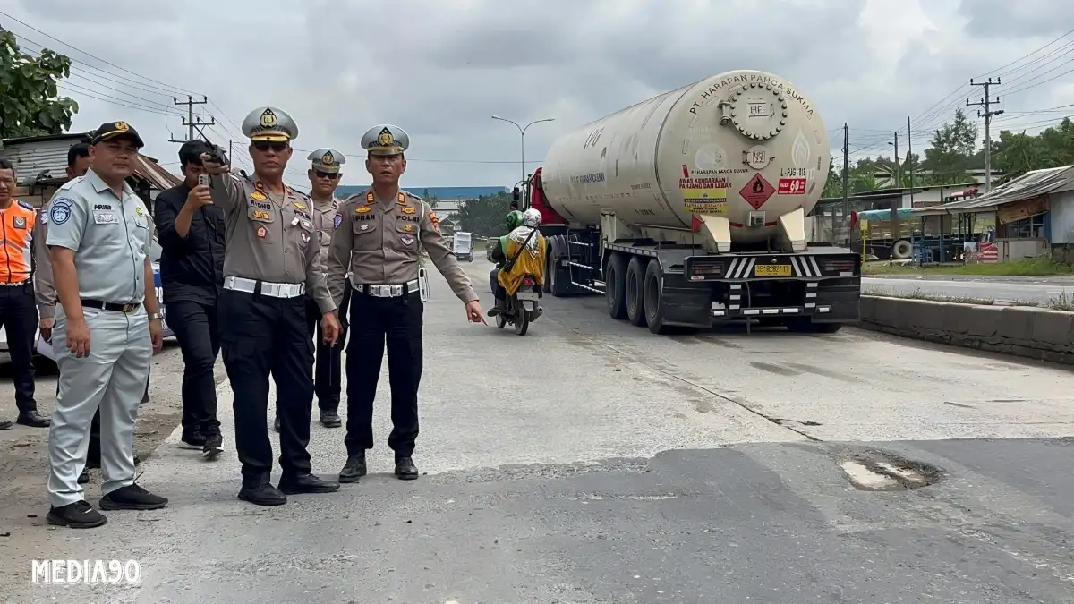 Siapkan Arus Mudik Lebaran, Polresta Bandar Lampung Survei Petakan Kondisi Jalan Byepass Soekarno Hatta