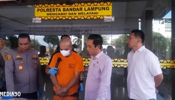 Pria Asal Anak Tuha Ditangkap Polresta Bandar Lampung Terkait Pencurian Emas Miliaran Milik Inspektur di Tulang Bawang