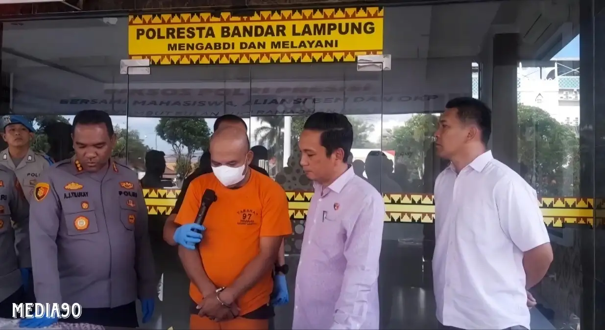 Curi Emas Miliaran Milik Inspektur Tulang Bawang, Polresta Bandar Lampung Tangkap Pria Asal Anak Tuha ini