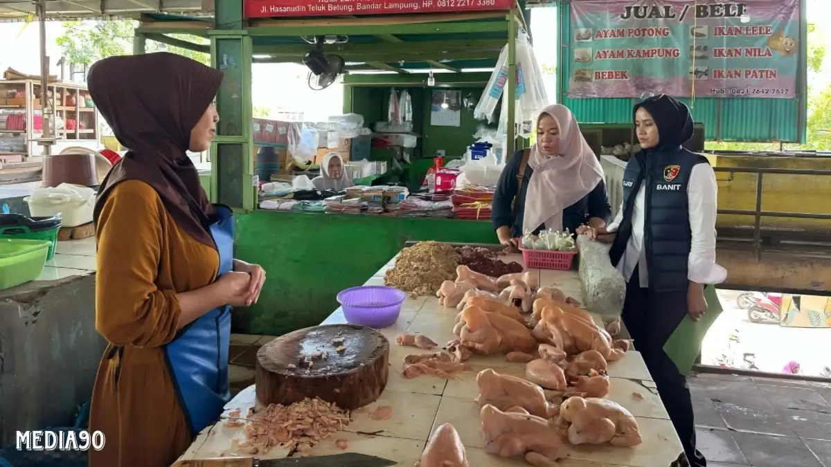 Sidak ke Pasar, Satgas Pangan Polda Lampung Temukan Harga Bahan Pangan Mulai Naik di Pasar Saat Sepekan Ramadan