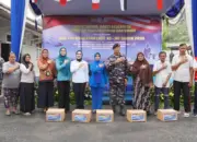 PMI Bersama Pemprov Lampung dan TNI AL Gelar Baksos Gerakan Pangan Murah Hingga Donor Darah